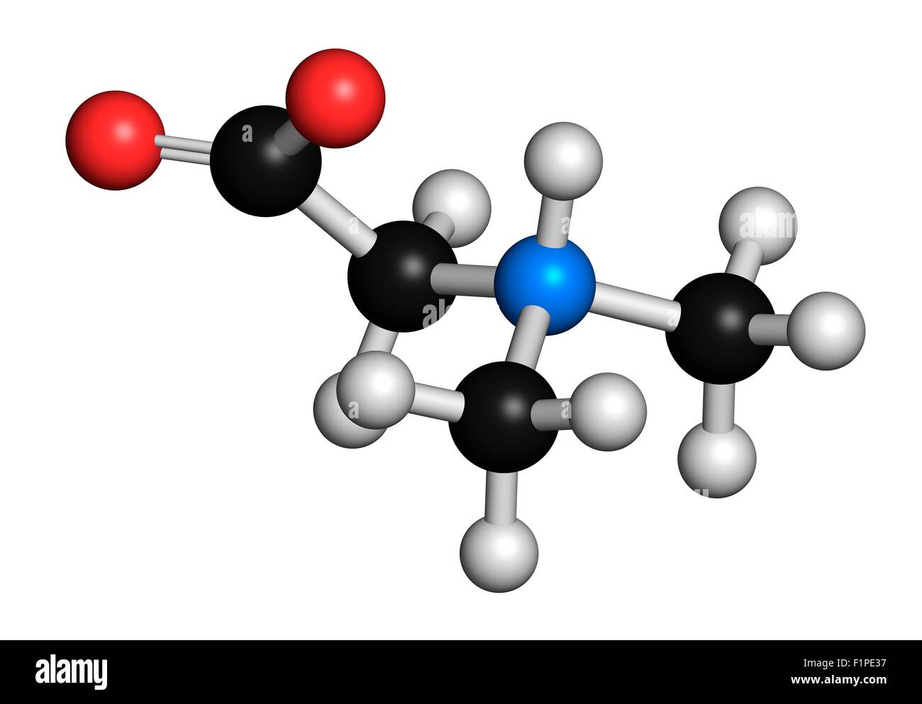 Dimethylglycin (DMG) Molekül nachhelfen Derivat von Glycin in leistungssteigernde Nahrungsergänzungsmittel verwendet werden Atome Stockfoto