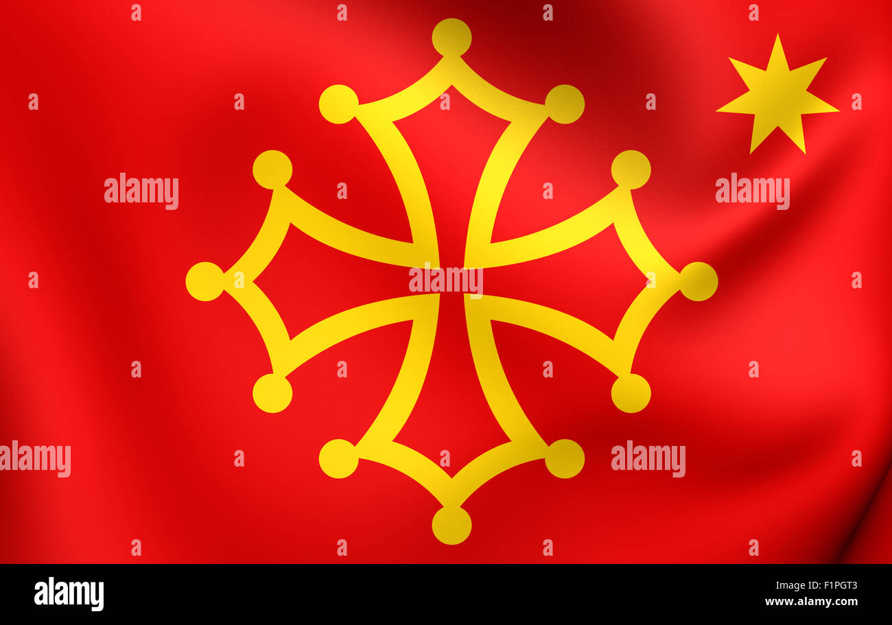 Okzitanien Flagge – 90x150 Cm, Polyester, Wetterfest Für Garten, Balkon & Deko, Inkl. Ösen Zur Befestigung