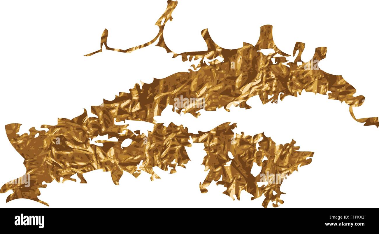 Goldene inky Grunge Splash Vektor-illustration Stock Vektor