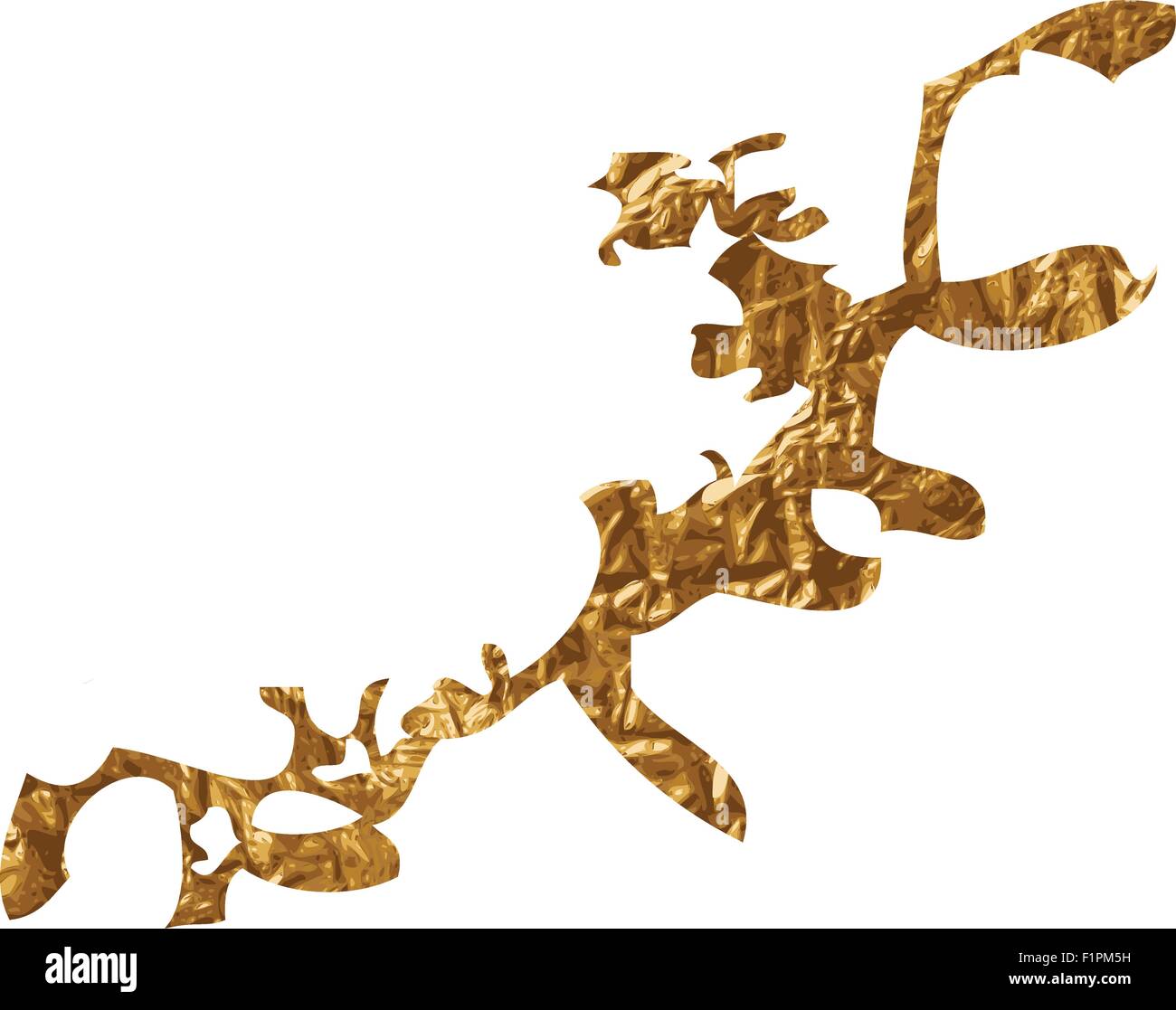 Goldene inky Grunge Splash Vektor-illustration Stock Vektor