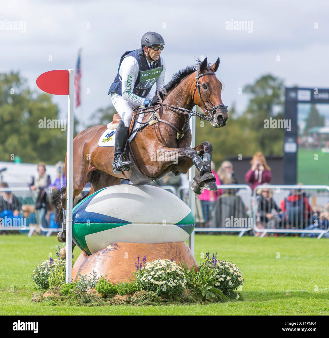 Burghley, Stamford, Lincs, UK. 05. Sep, 2015. Land Rover Burghley Horse Trials. Bill Levett auf improvisieren. Bildnachweis: Aktion Plus Sport/Alamy Live-Nachrichten Stockfoto