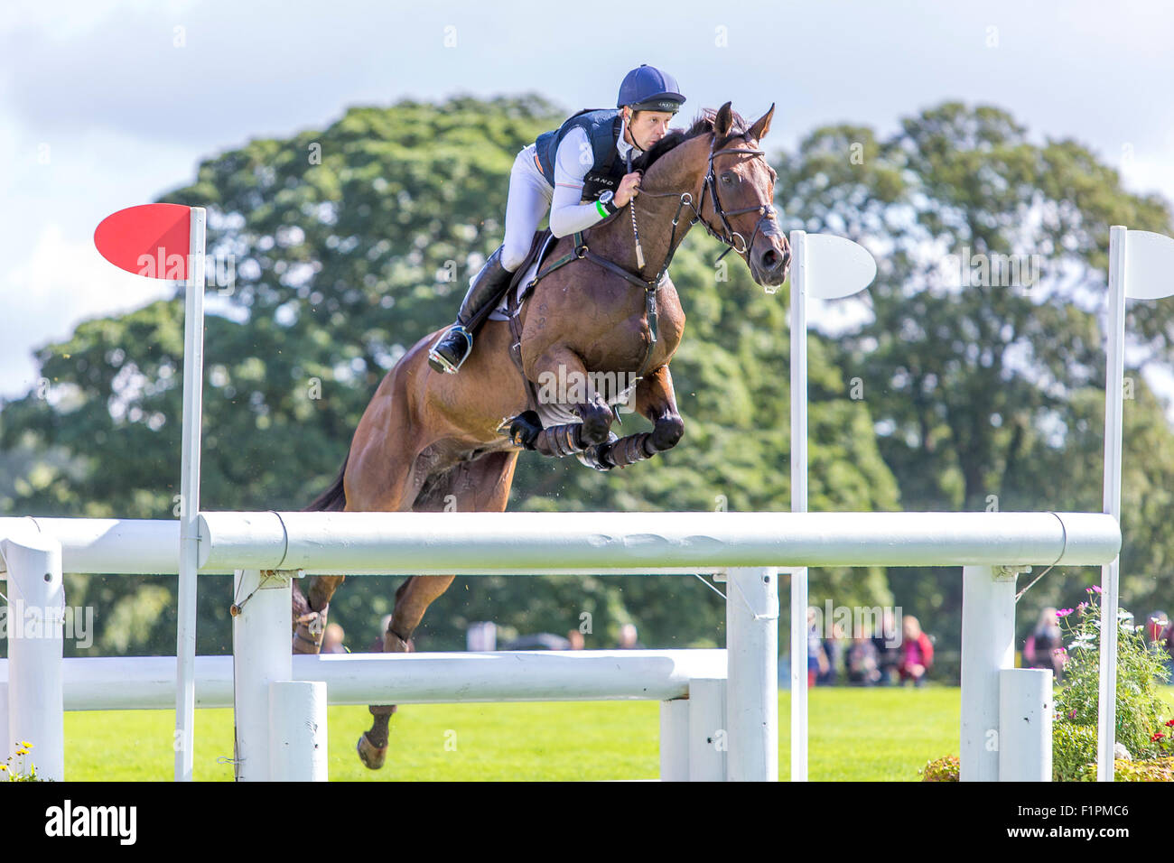 Burghley, Stamford, Lincs, UK. 05. Sep, 2015. Land Rover Burghley Horse Trials. Christopher Burton auf Haruzac Kredit: Action Plus Sport/Alamy Live News Stockfoto