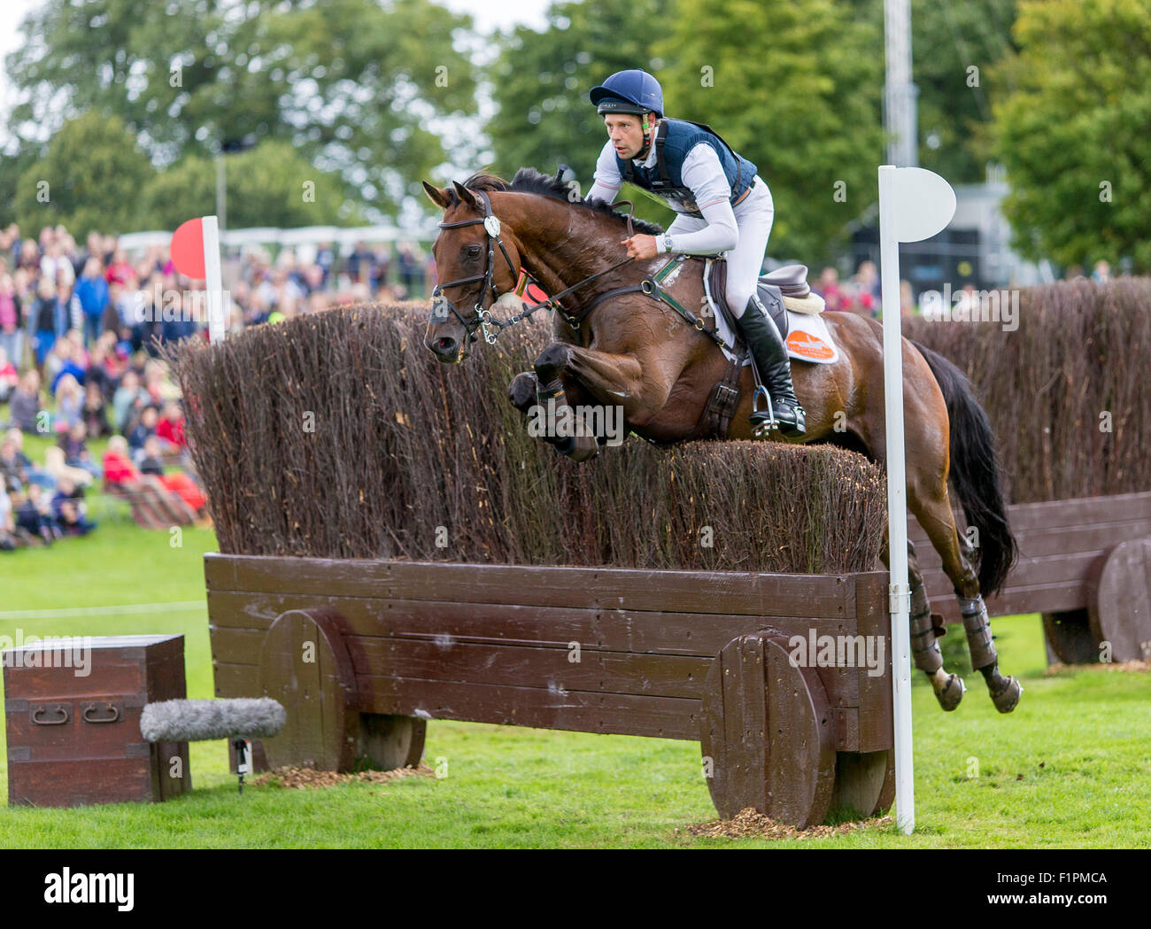 Burghley, Stamford, Lincs, UK. 05. Sep, 2015. Land Rover Burghley Horse Trials. Christopher Burton auf TS Jamaimo Kredit: Action Plus Sport/Alamy Live News Stockfoto