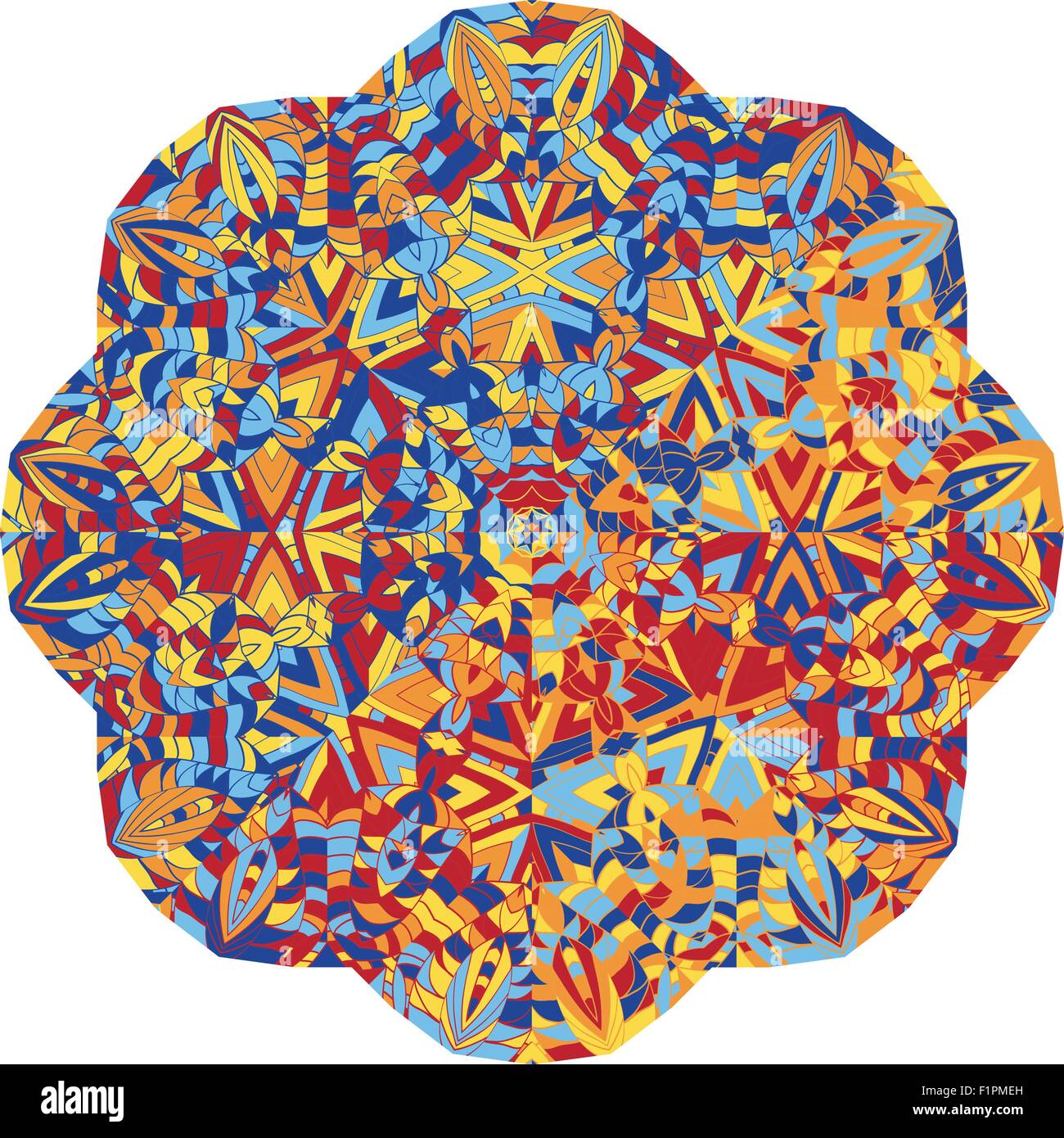 Neue abstraktes Bild mit Kaleidoskop Vektor-illustration Stock Vektor