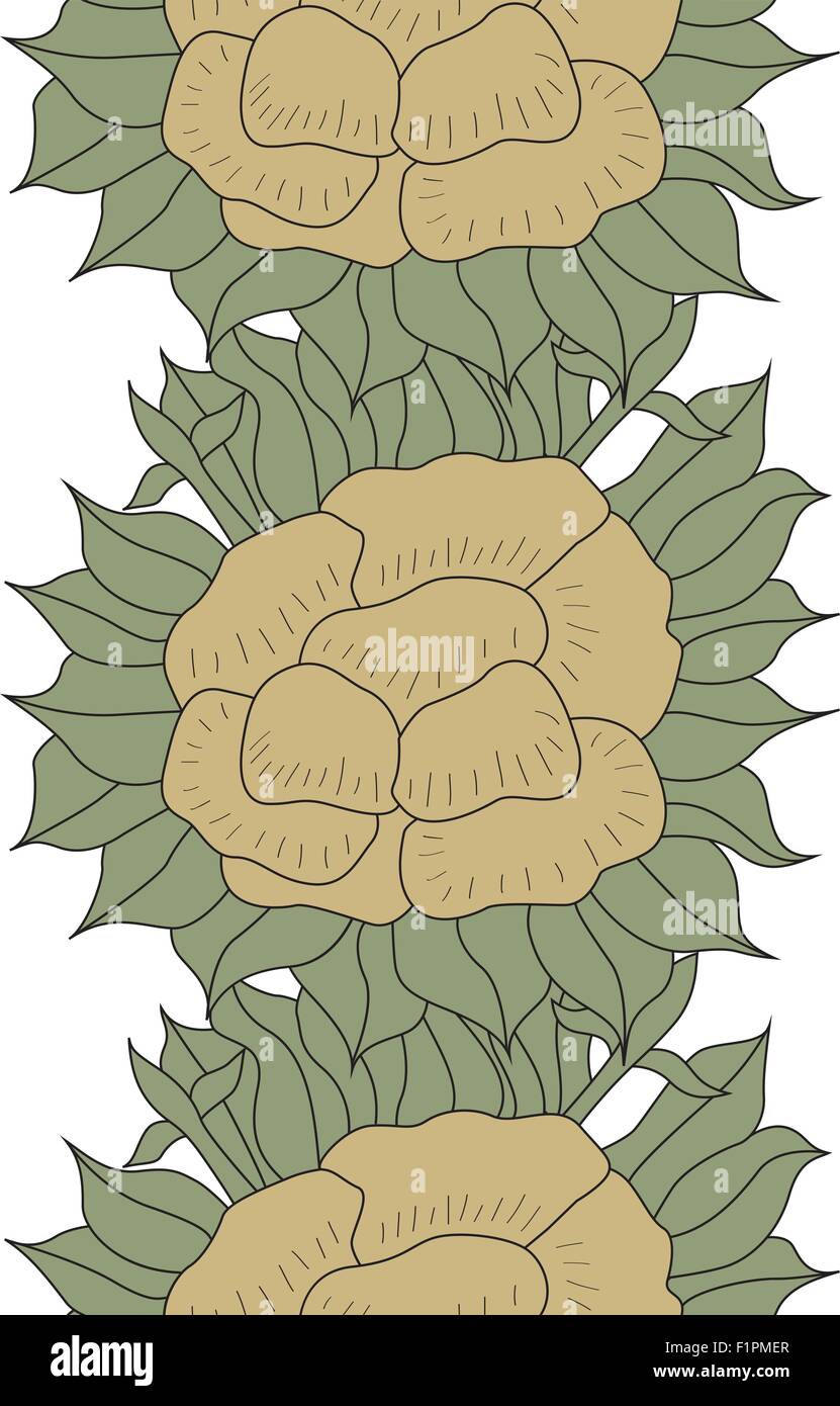 Abstrakte nahtlose Muster mit floralen Hintergrund Vektor-illustration Stock Vektor