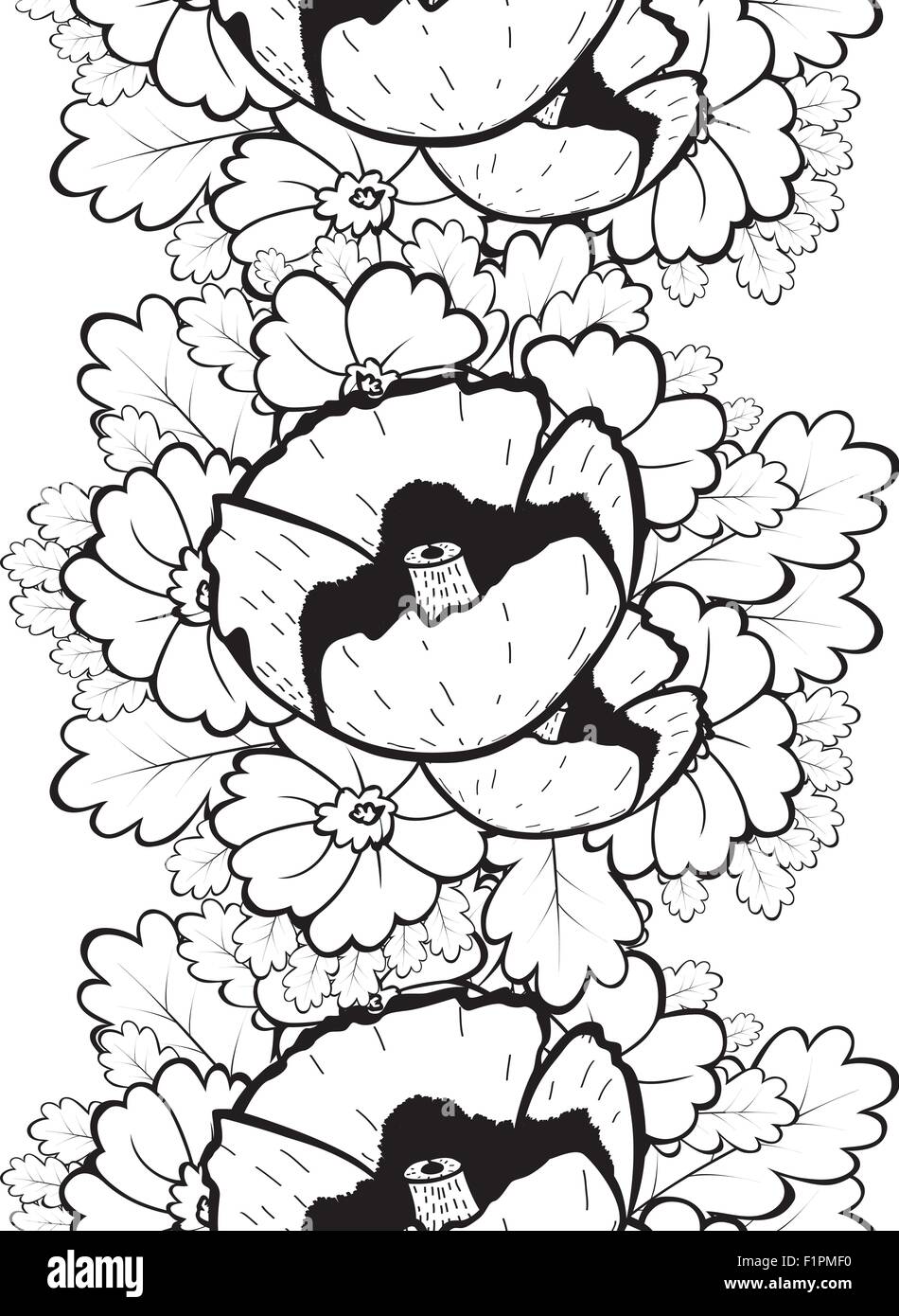 Abstrakte nahtlose Muster mit floralen Hintergrund Vektor-illustration Stock Vektor