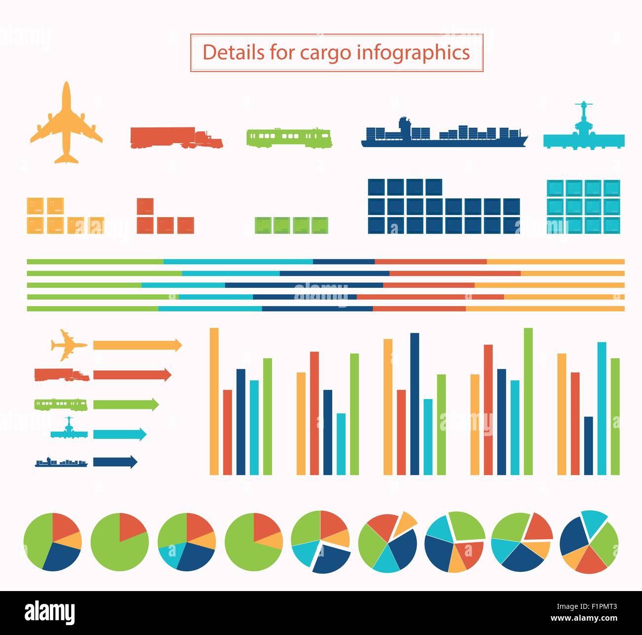 Details für Fracht-Infografik-Vektor-illustration Stock Vektor