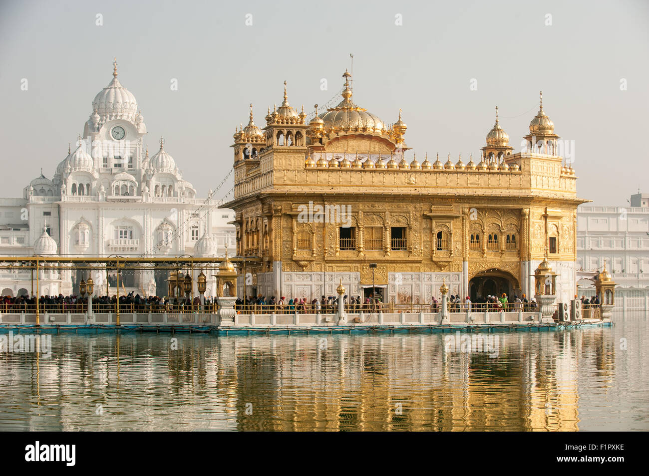 Amritsar, Punjab, Indien. Der Goldene Tempel. Stockfoto