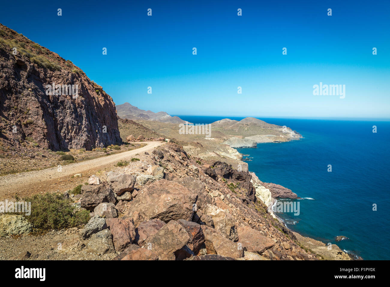 Küste bei Cabo del Gata, Almeria, Spanien Stockfoto