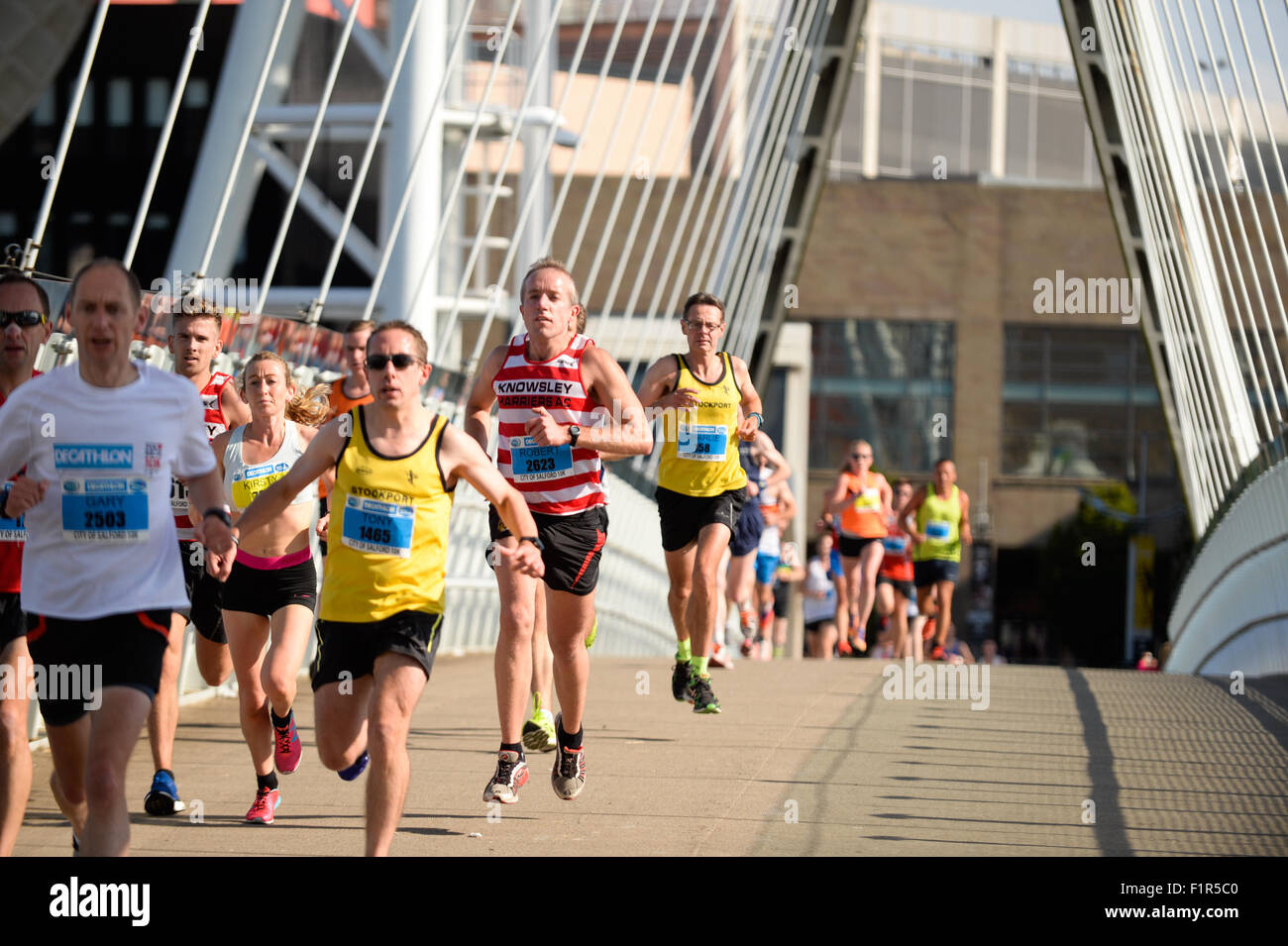 Salford Stadt, UK. 6. September 2015. 6. Sep 2015 Salford Stadt 10 K Rennen Credit: AH288/Alamy Live-Nachrichten Stockfoto