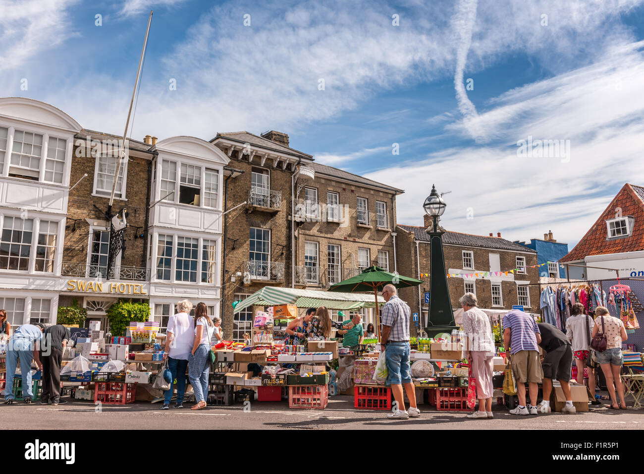 Southwold Markttag Stockfoto