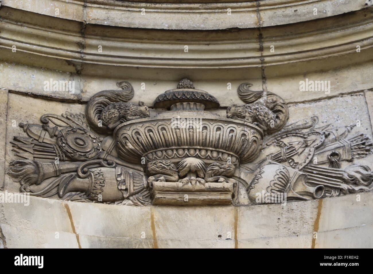 Details von der Schloss Vaux-le-Vicomte in Frankreich Stockfoto