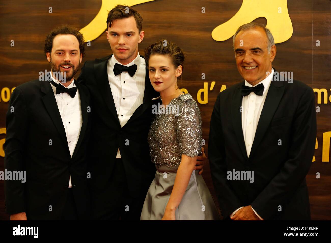 Venedig, Italien. 6. Sep, 2015. Drake Doremus, Nicholas Hoult, Kristen Stewart, Alberto Barbera.Equals premiere.72nd Venedig Film Festival.Venice, Italy.September 5, 2015. Bildnachweis: Roger Harvey/Globe Fotos/ZUMA Draht/Alamy Live-Nachrichten Stockfoto