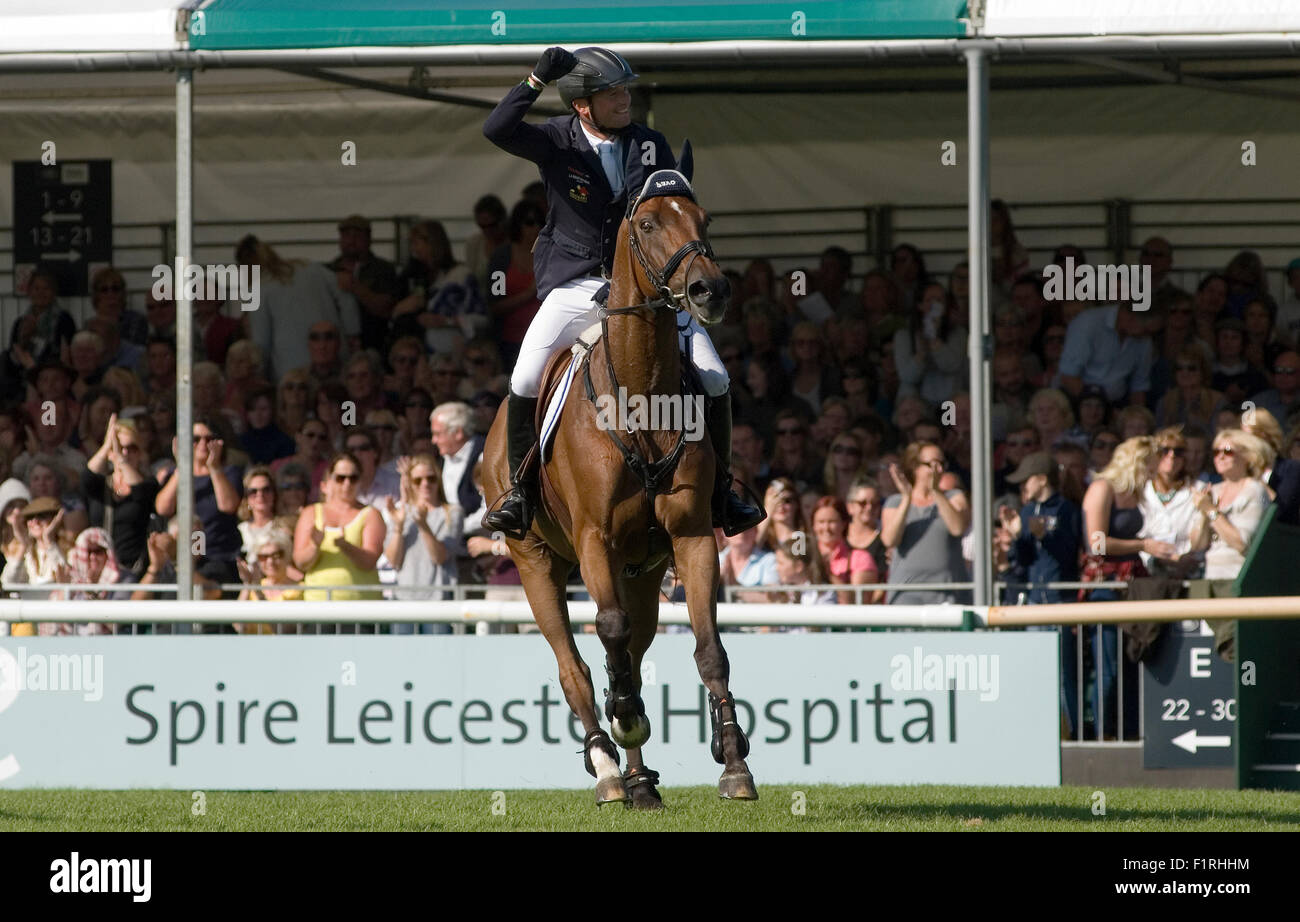 England Stamford Lincolnshire 4. September 2015; Springprüfung in der Hauptausstellung Boden Credit: Clifford Norton/Alamy Live News Stockfoto