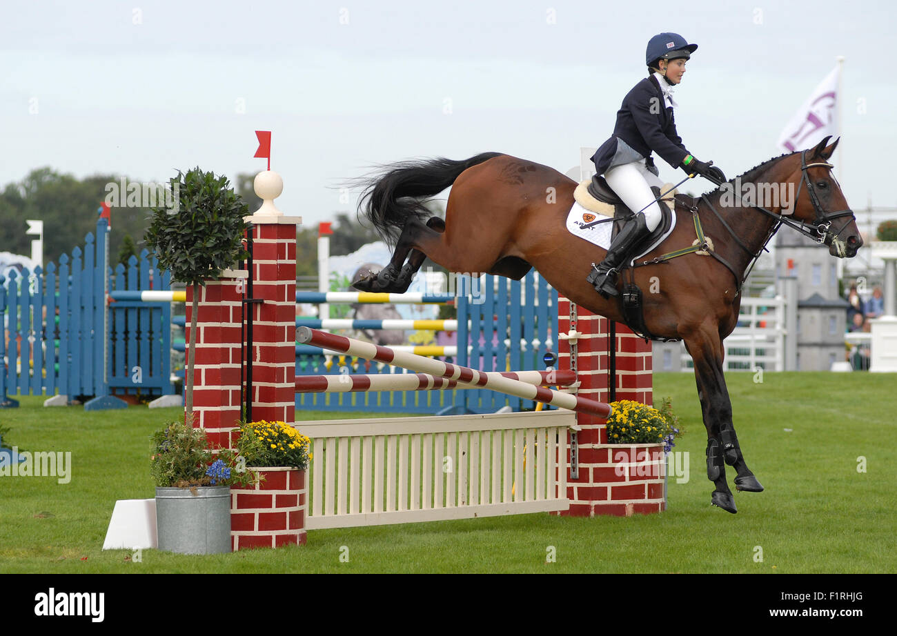 England Stamford Lincolnshire 4. September 2015; Springprüfung in der Hauptausstellung Boden Credit: Clifford Norton/Alamy Live News Stockfoto