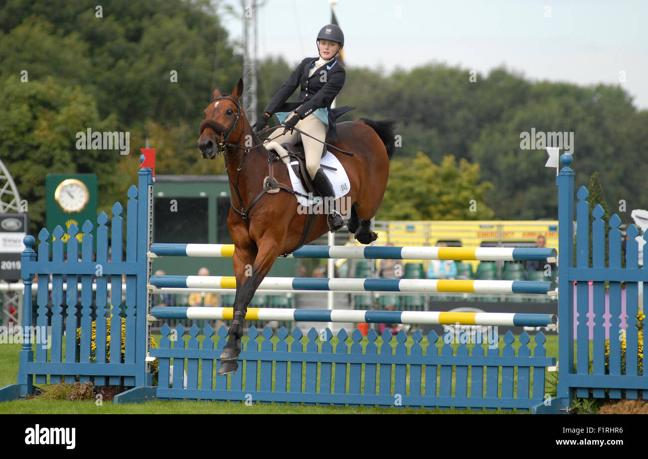 England Stamford Lincolnshire 4. September 2015; Springprüfung in der Hauptausstellung Boden Credit: Clifford Norton/Alamy Live News Stockfoto