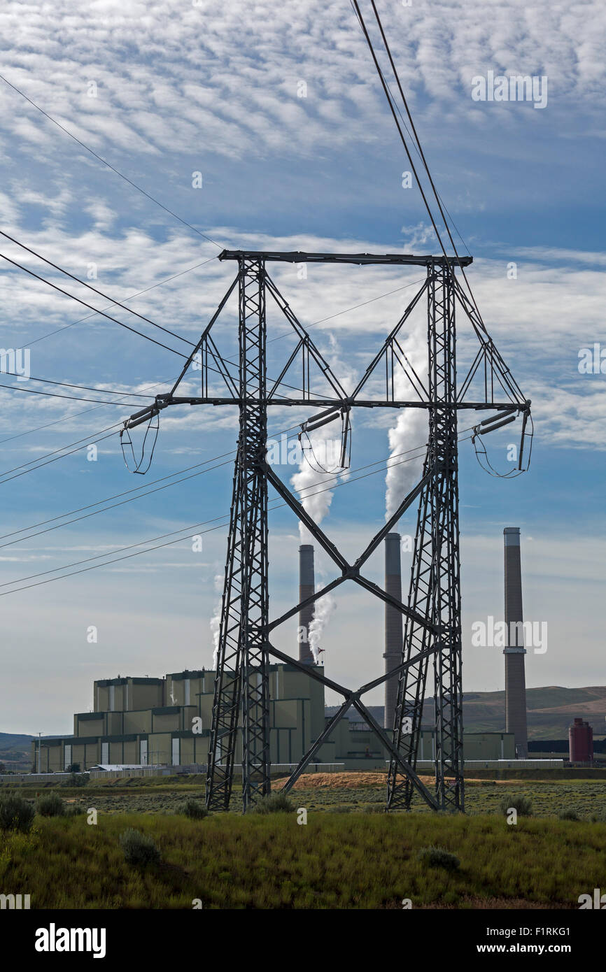 Craig, Colorado - Craig Station, ein Kohle-Kraftwerk von der Tri-State Generation and Transmission Association betrieben. Stockfoto