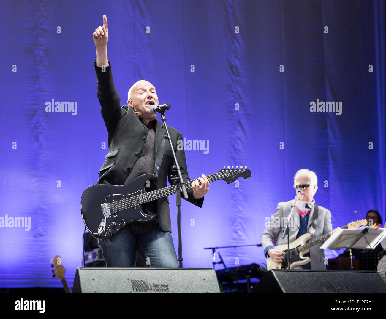 Ewhurst, Surrey, England, UK.  5. September 2015.  Midge Ure erscheint im Rock ' n ' PS-Veranstaltung statt, an der Hurtwood Park Polo Club, Ewhurst, Surrey, UK.  Die Veranstaltung wurde zur Unterstützung der Prostate Cancer UK. Stockfoto