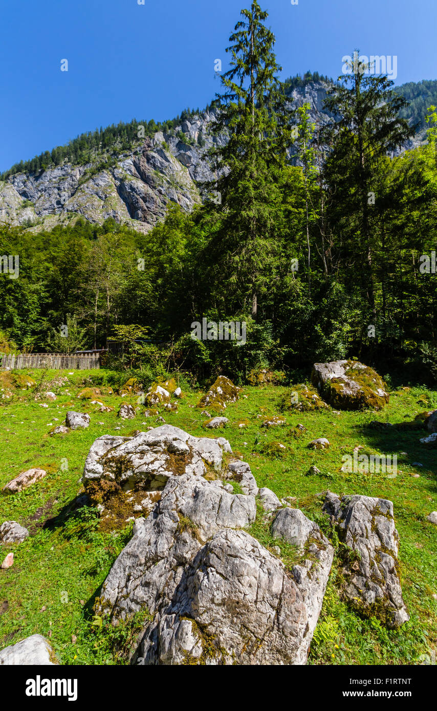 Wunderschöne Alpen Aussicht vom Dachstein Berg, 5 Finger anzeigen Plattform, Österreich Stockfoto