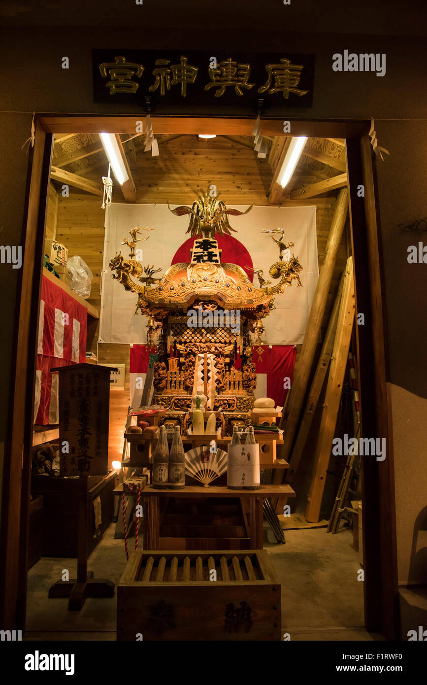 Detail der Honsha die Mikoshi von Miyamoto Unosuke Shigeyoshi Asakusa
