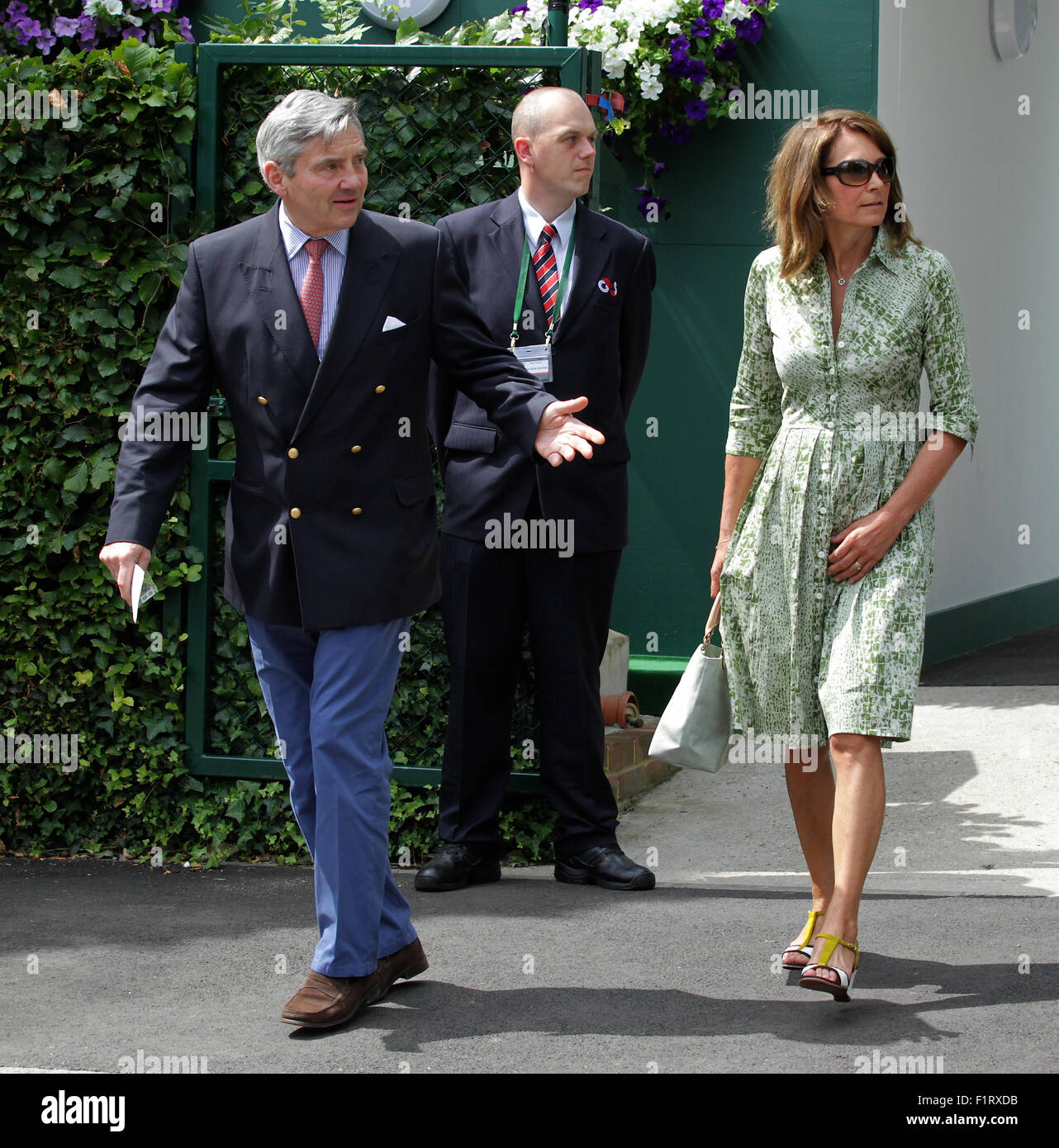 Michael middleton carole middleton kommen zu den wimbledon