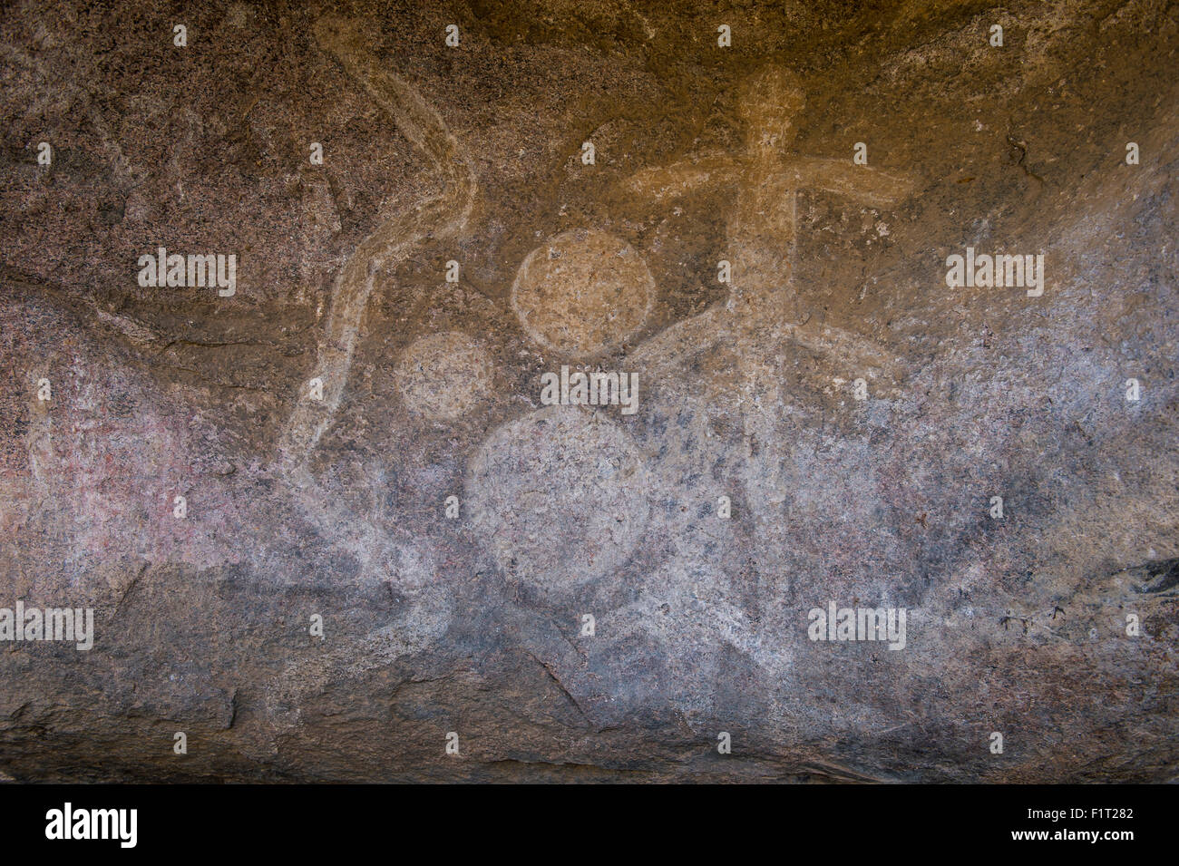 Felsmalereien von Chongoni Bereich, UNESCO World Heritage Site, Malawi, Afrika Stockfoto
