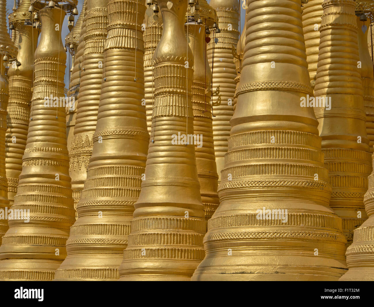 Detail der alten buddhistischen Tempel n der Inle-See-Region, Shan State in Myanmar (Burma), Asien Stockfoto