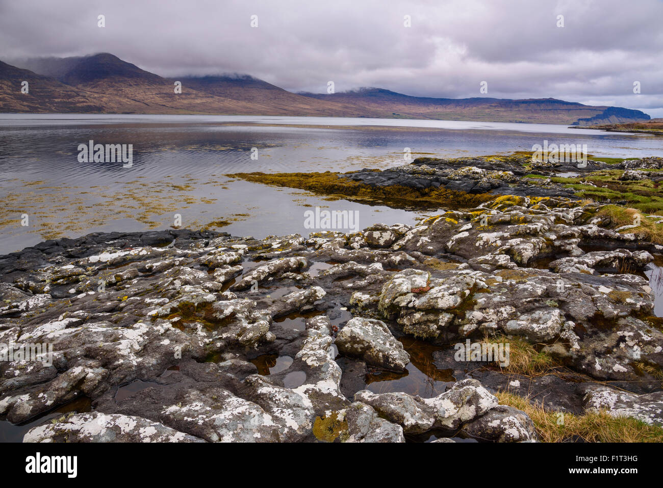 Loch Na Keal, in der Nähe von Kellan, Isle of Mull, Inneren Hebriden, Argyll und Bute, Schottland, Vereinigtes Königreich, Europa Stockfoto