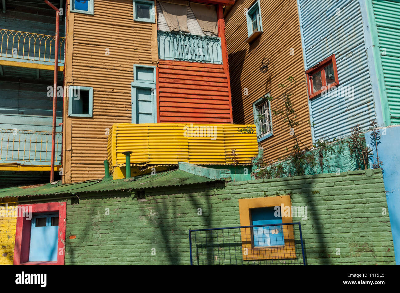 Leuchtenden Farben der Straße Caminito in La Boca-Viertel von Buenos Aires, Argentinien Stockfoto