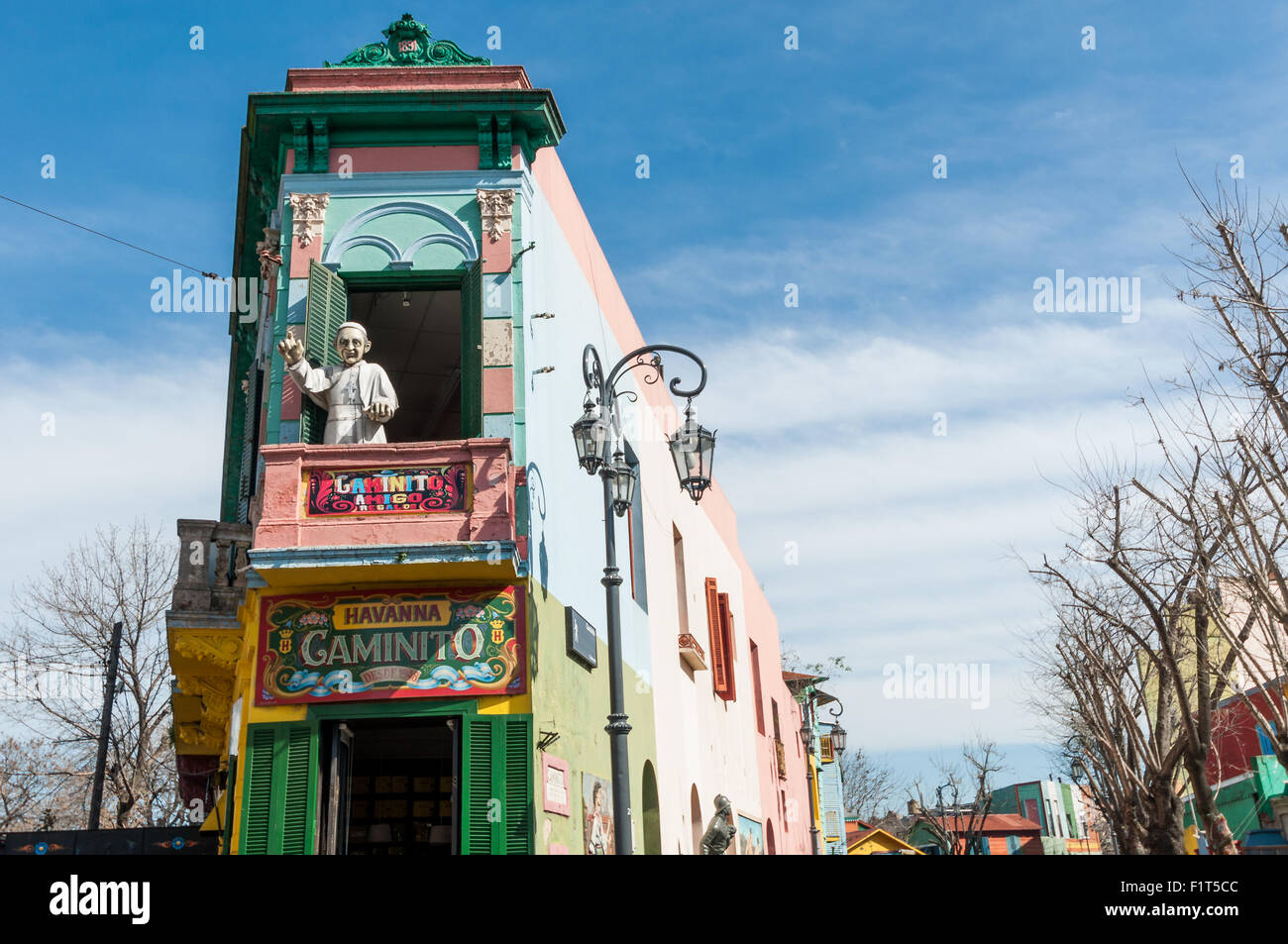 Leuchtenden Farben der Straße Caminito in La Boca-Viertel von Buenos Aires, Argentinien Stockfoto