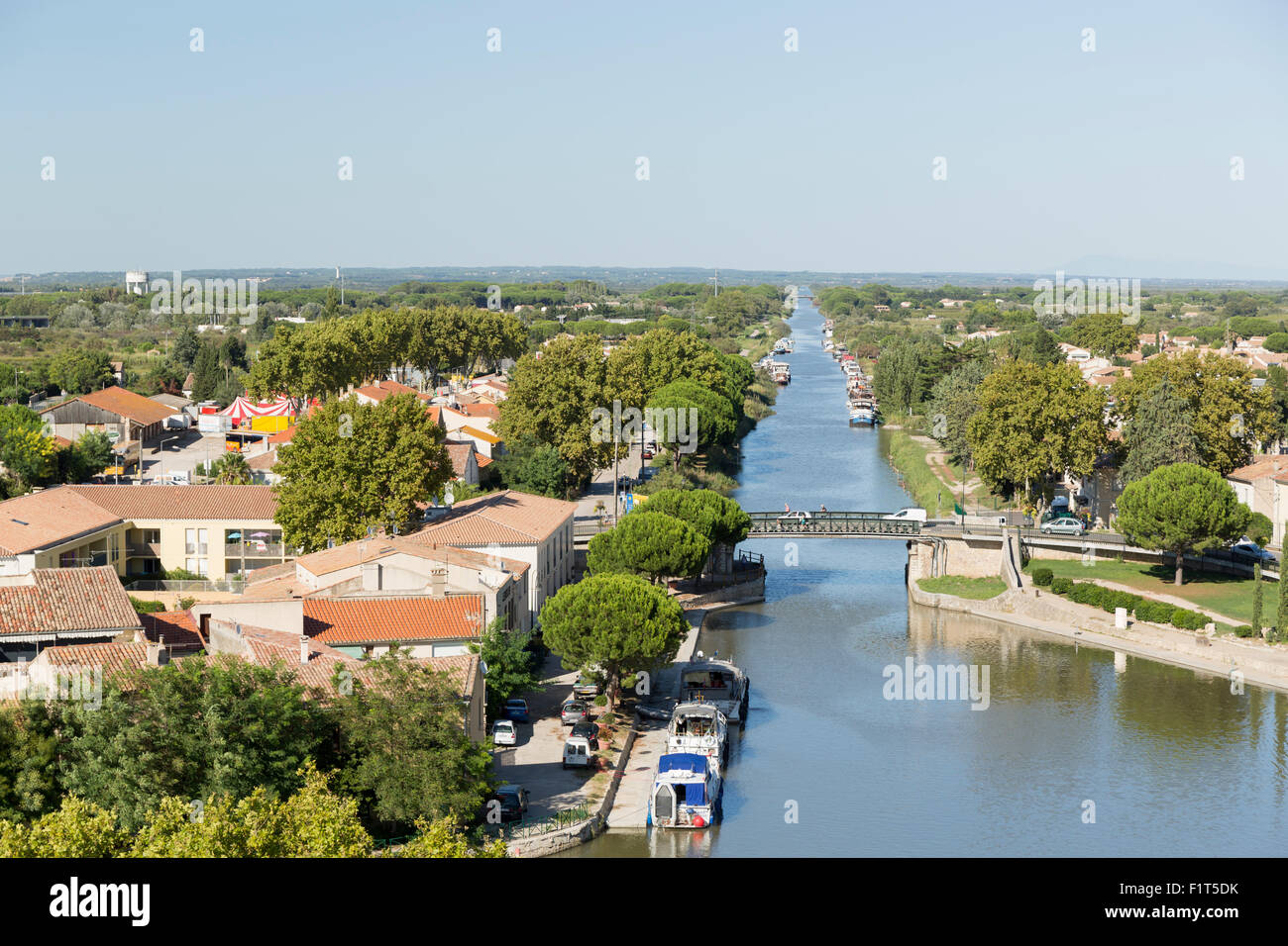 Canal du Rhône eine Sete von Aigues-Mortes, Rhone Stockfoto