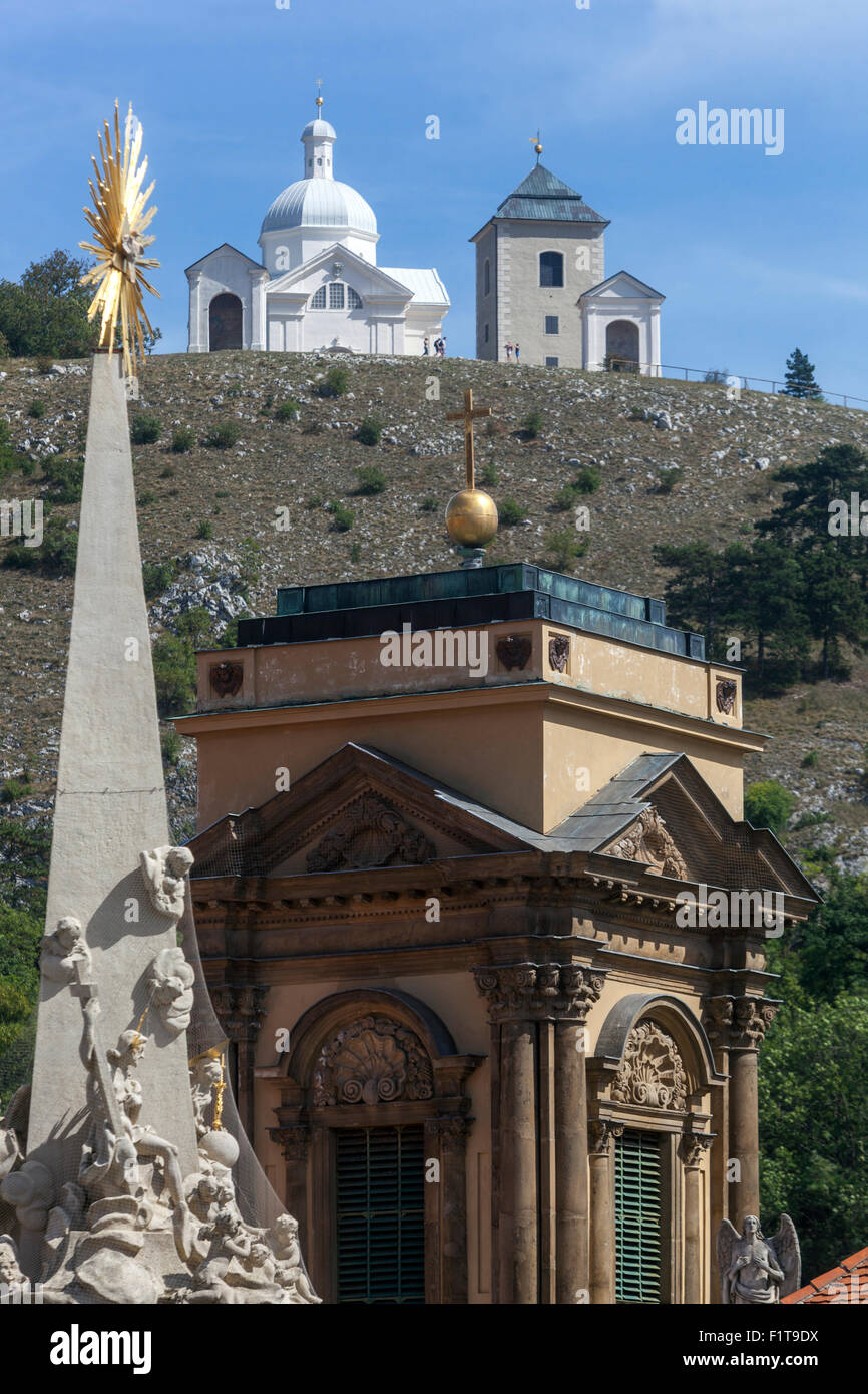 St. Sebastian Kapelle auf dem Heiligen Berg (Svaty kopecek) oberhalb von Mikulov Tschechien Europa das Weinanbaugebiet ist ein Zentrum des Tourismus Stockfoto