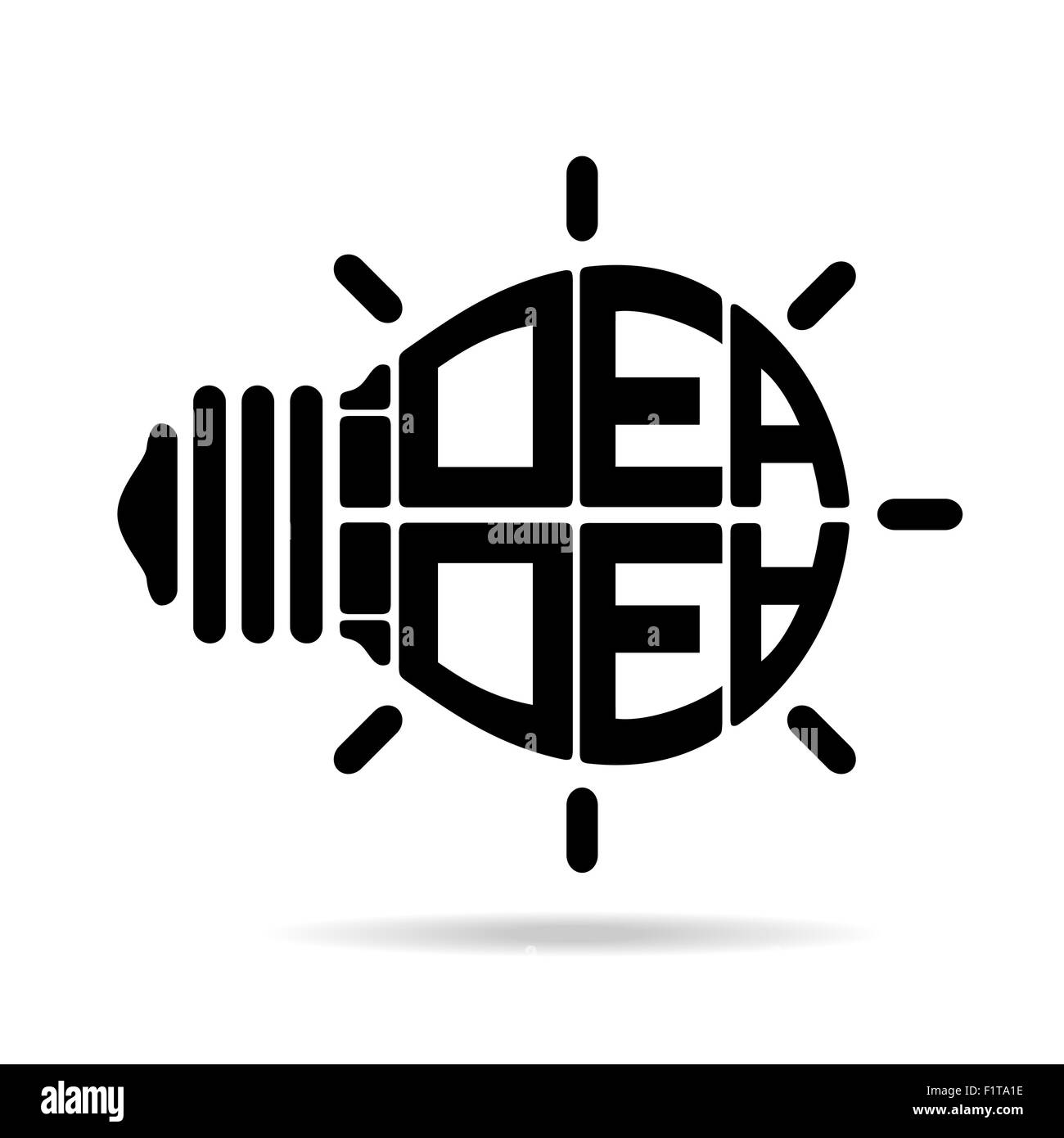 Kreative Glühbirne, Business und Ideen Konzepte, Vektor-Illustration EPS10 Stockfoto