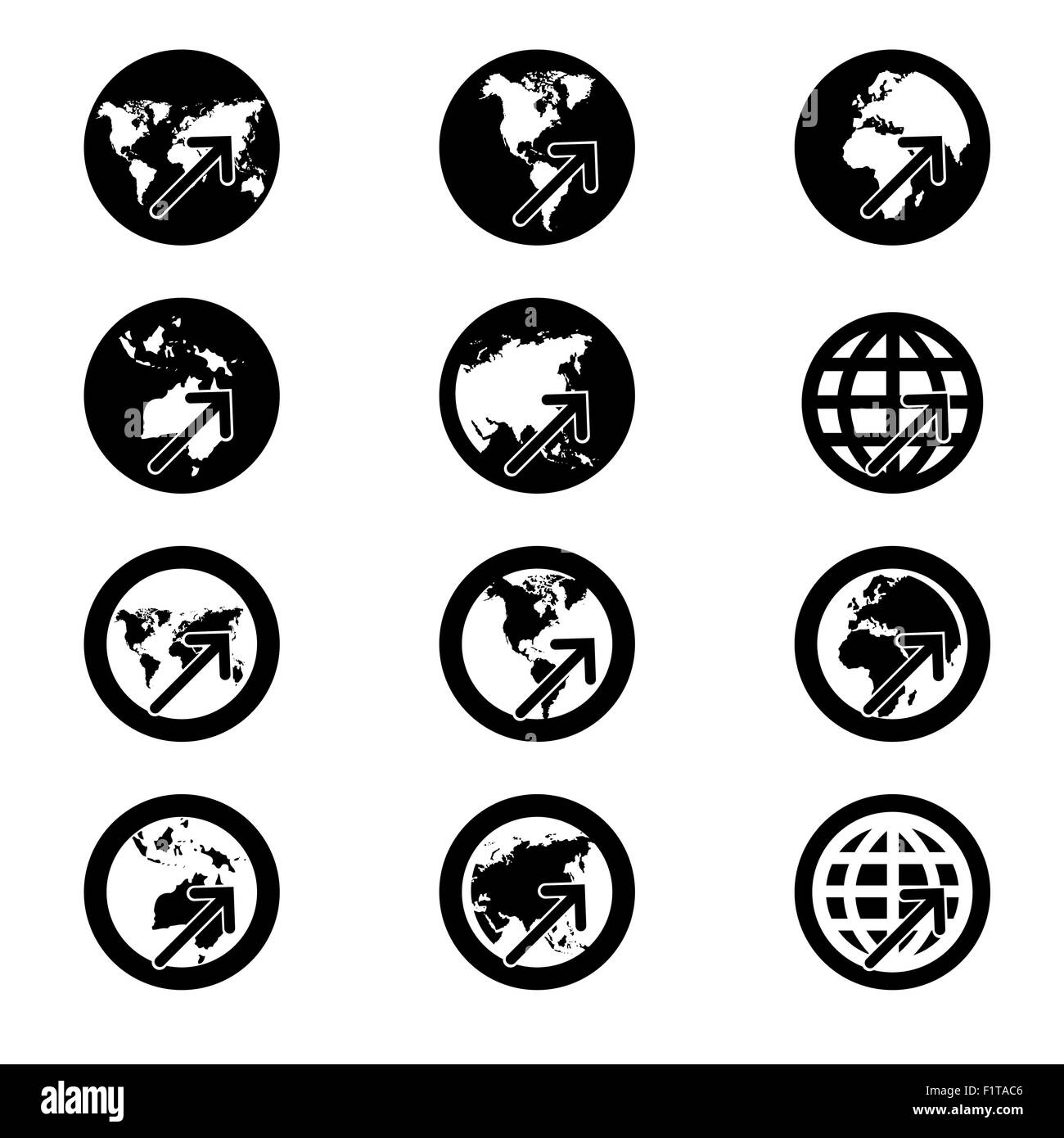 Transport Icon, Welt Karte Zeichen, Vision Konzept, Weltkugel, Business-Konzept. Vektor-illustration Stockfoto