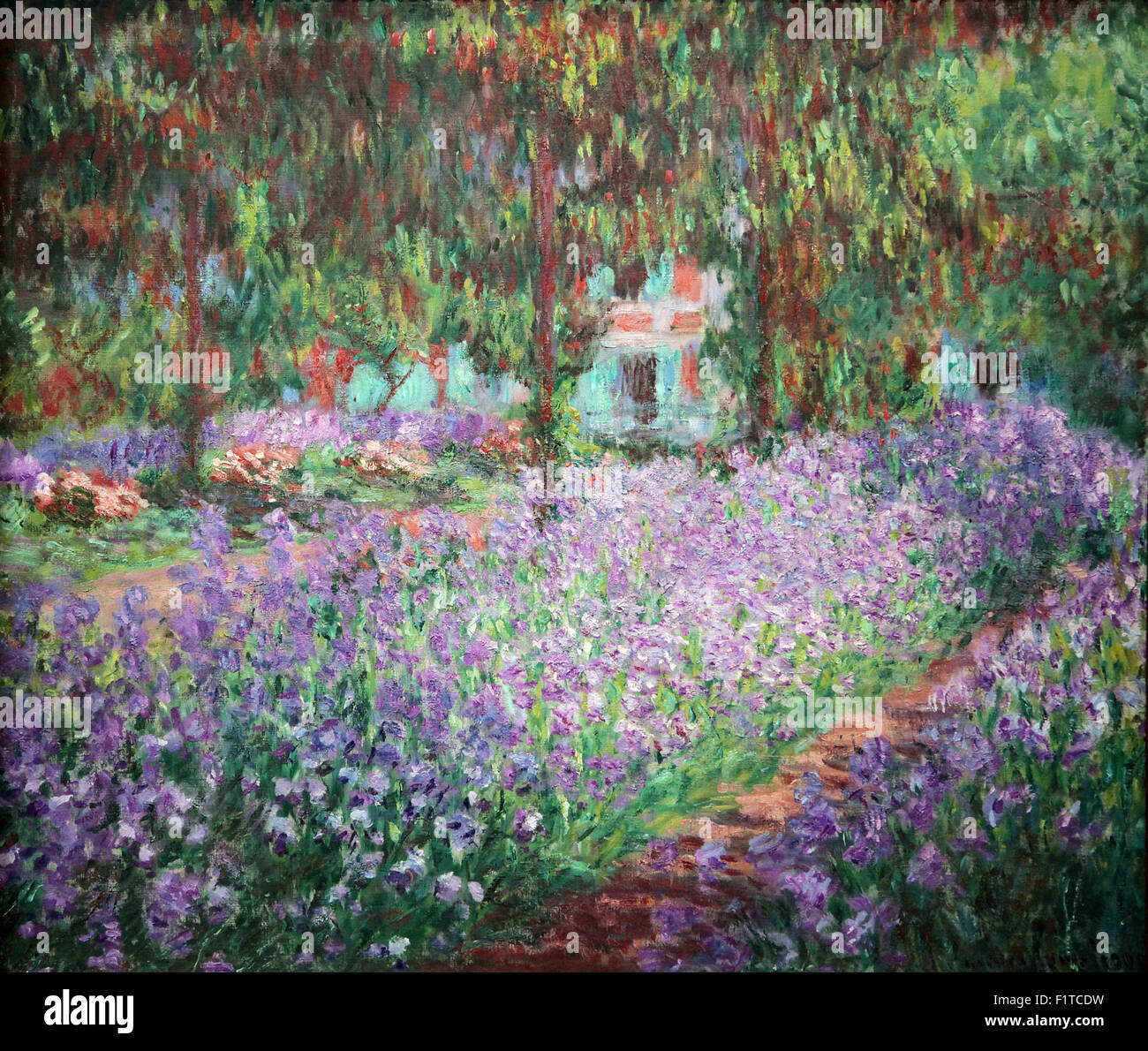 Der Künstlergarten in Giverny / Le Jardin de l'artiste à Giverny 1900 von Claude Monet 1840-1926. Claude Monet Giverny. Stockfoto