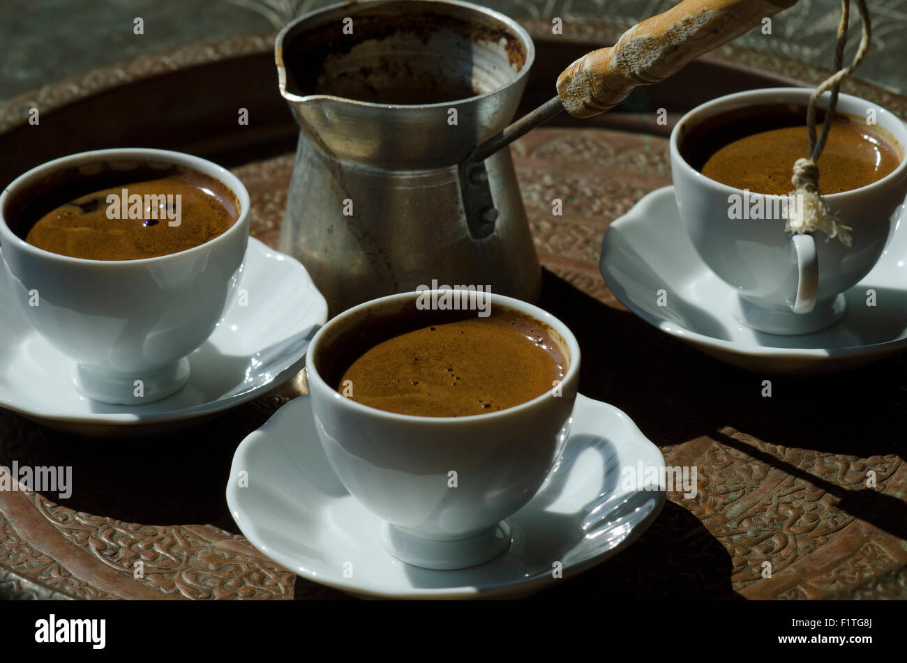 Türkischen oder arabischen Kaffee Stockfoto