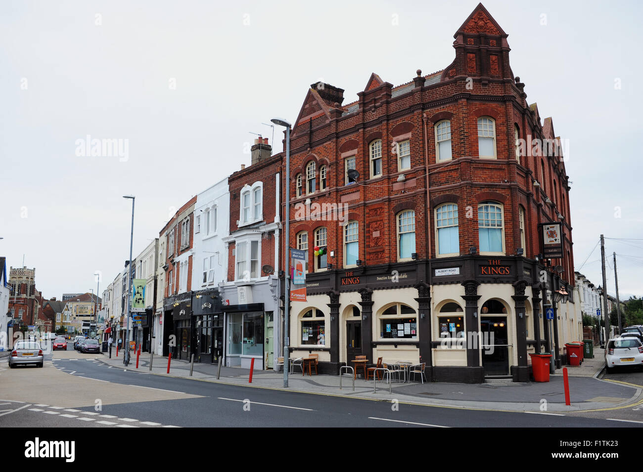 Southsea Portsmouth Hampshire UK - Albert Road anzeigen Stockfoto