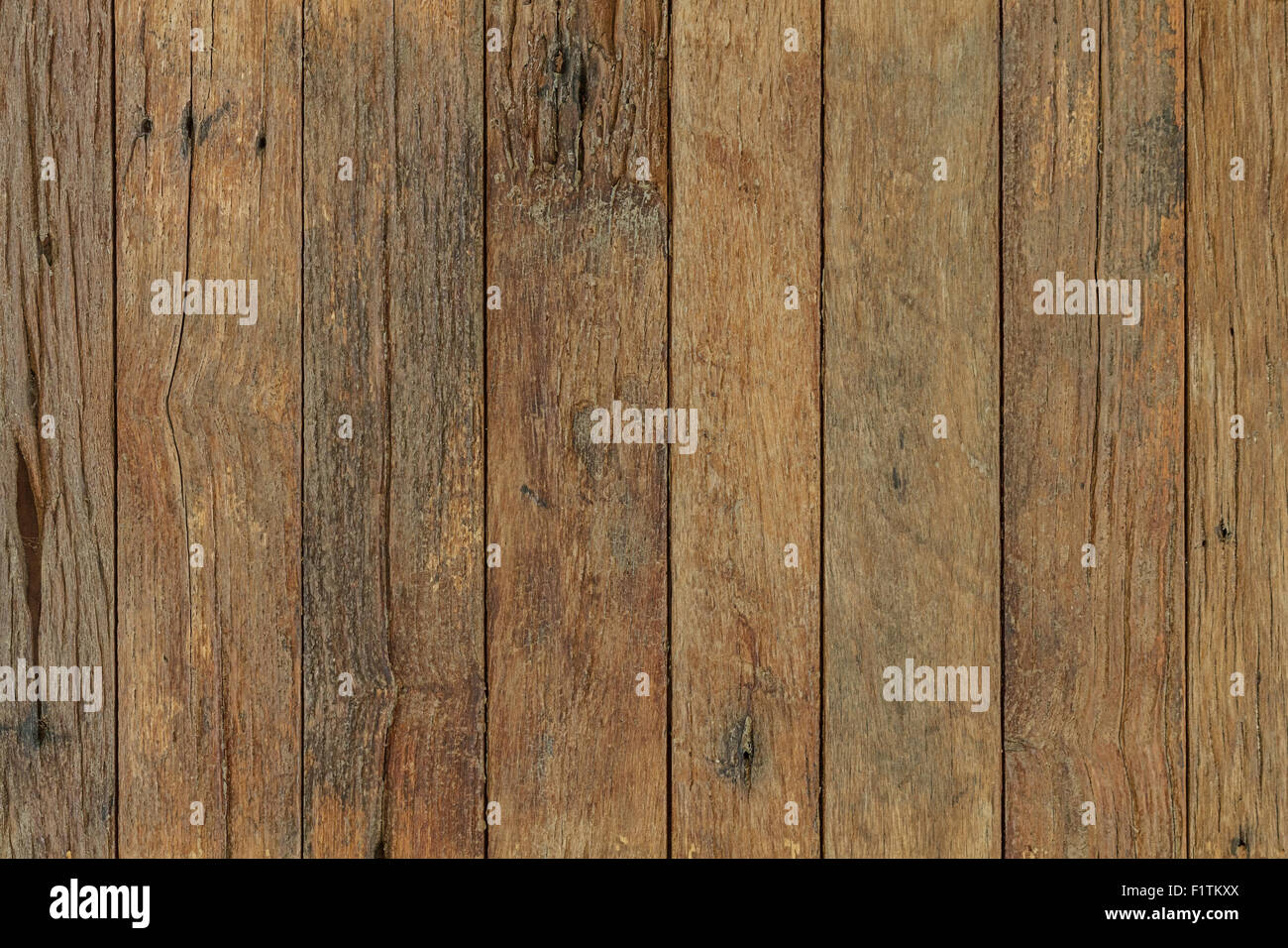 Hintergrund der braunen alten natürlichen hölzernen Planken Stockfoto