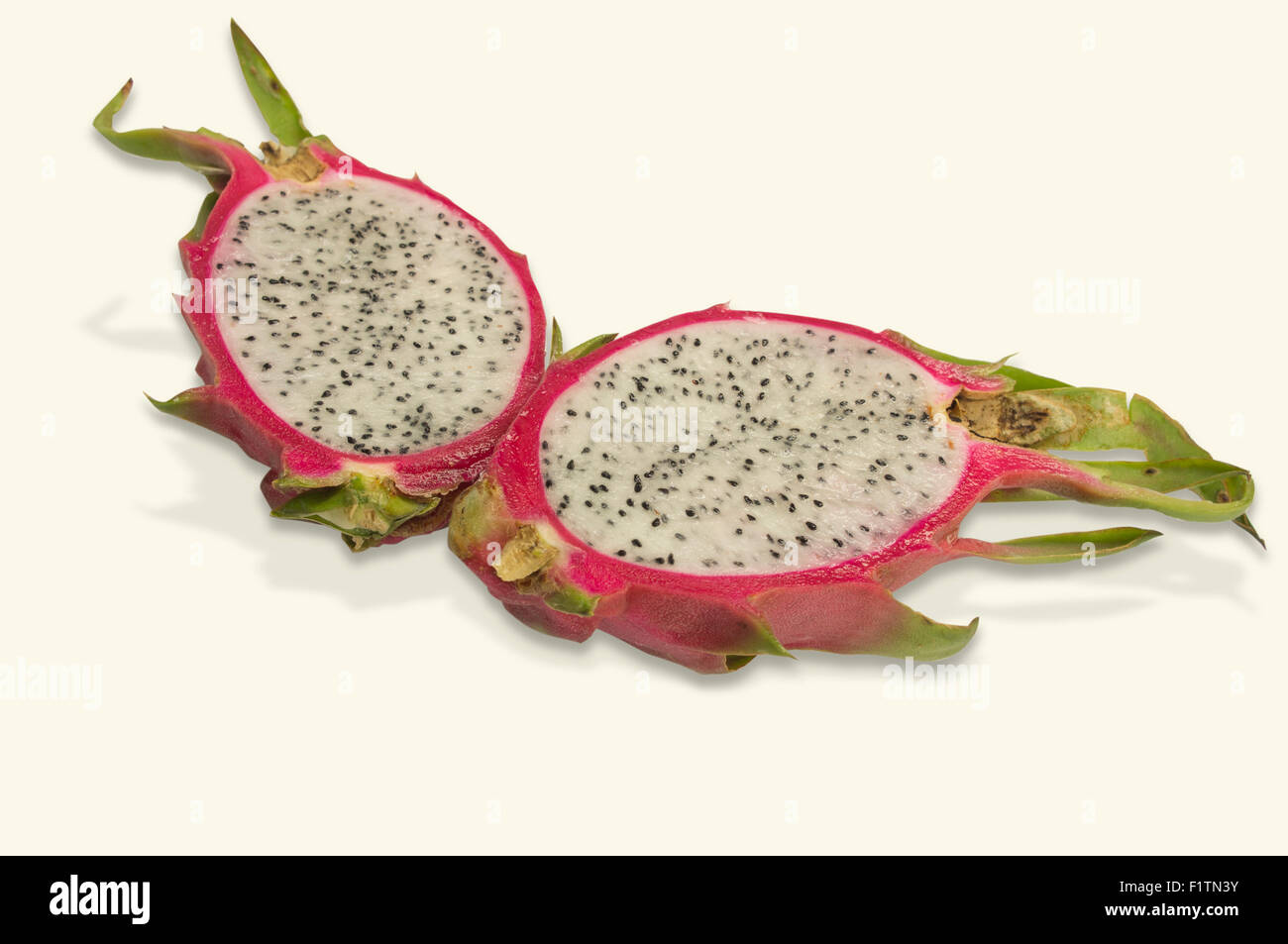 Pitaya Pitahaya Obst Drachen Closeup isoliert Thailand saftig reif Stockfoto