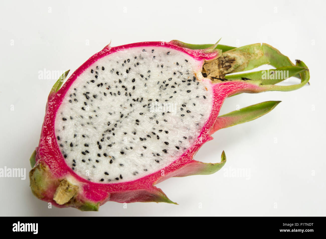 Pitaya Pitahaya Obst Drachen Closeup isoliert Thailand saftig reif Stockfoto