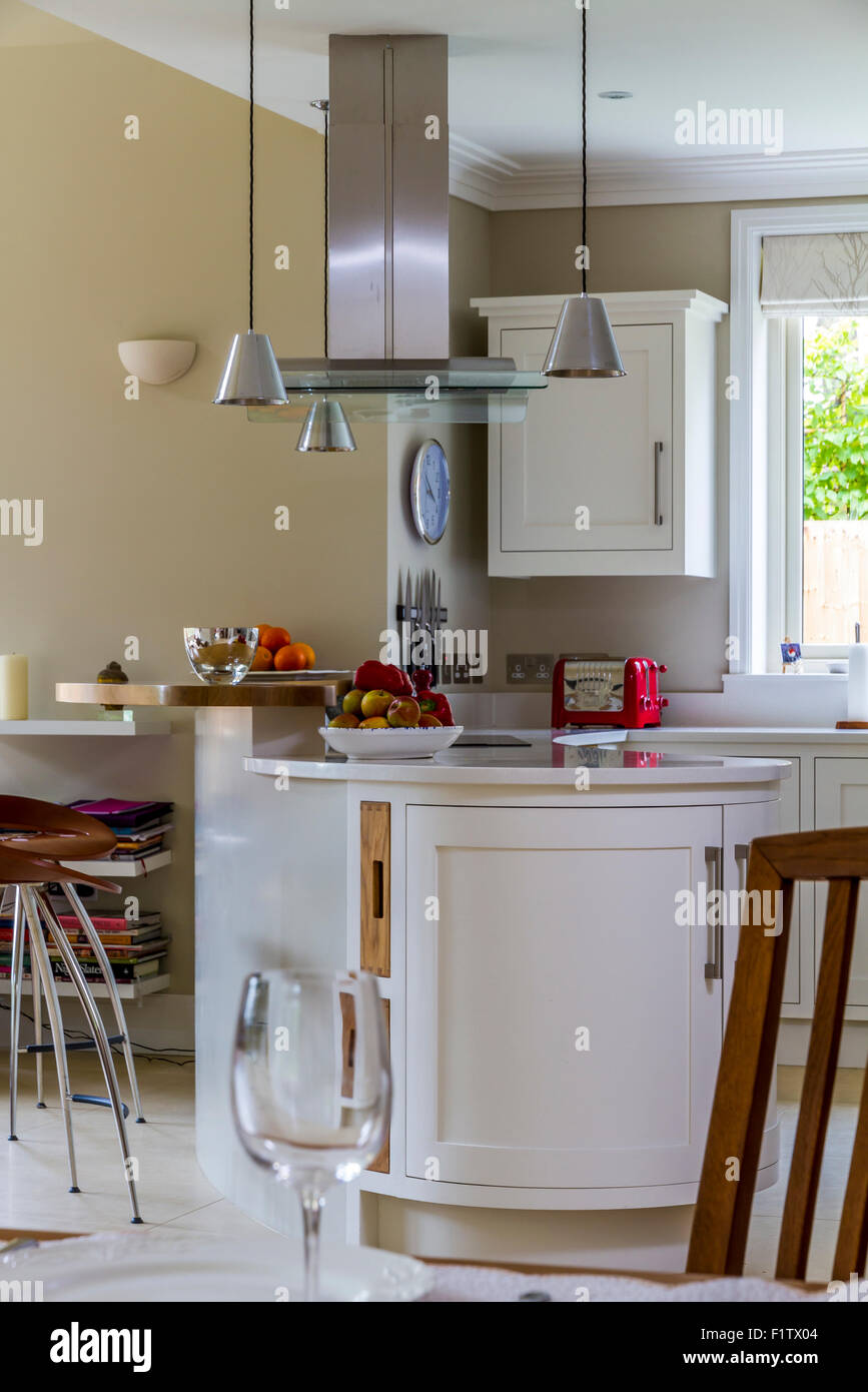 Küche runden Ende Küche penisular Stockfoto
