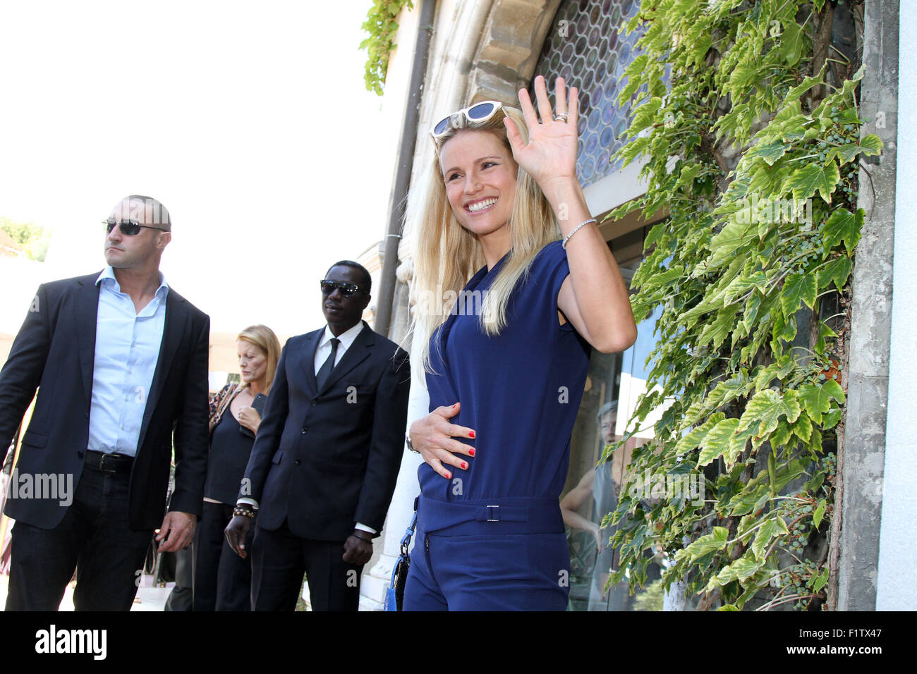 Venedig, Italien. 7. September 2015. Michelle Hunziker Sichtungen im Excelsior Hotel während des 72. Venedig Film-Festival am 7. September 2015 in Venedig Credit: Andrea Spinelli/Alamy Live News Stockfoto