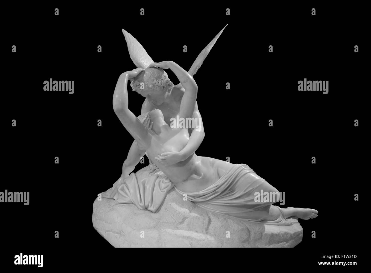 Psyche wiederbelebt von Amors Kuss eine Skulptur von Antonio Canova Stockfoto
