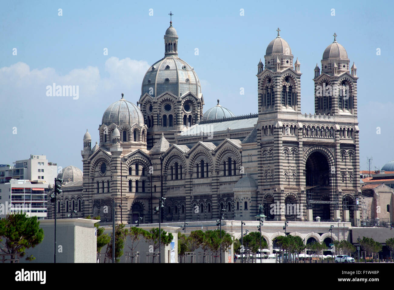 Kathedrale von Marseille - Cathédrale Sainte Marie Majeure de Marseille- oder Cathedral of Saint Mary Major Marseilles Frankreich Stockfoto