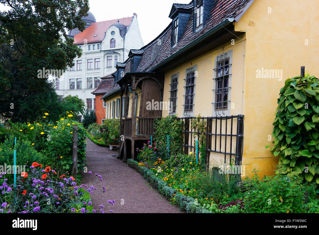 Im Garten von Geothe House, Goethes Haus in Weimar Stockfotografie Alamy