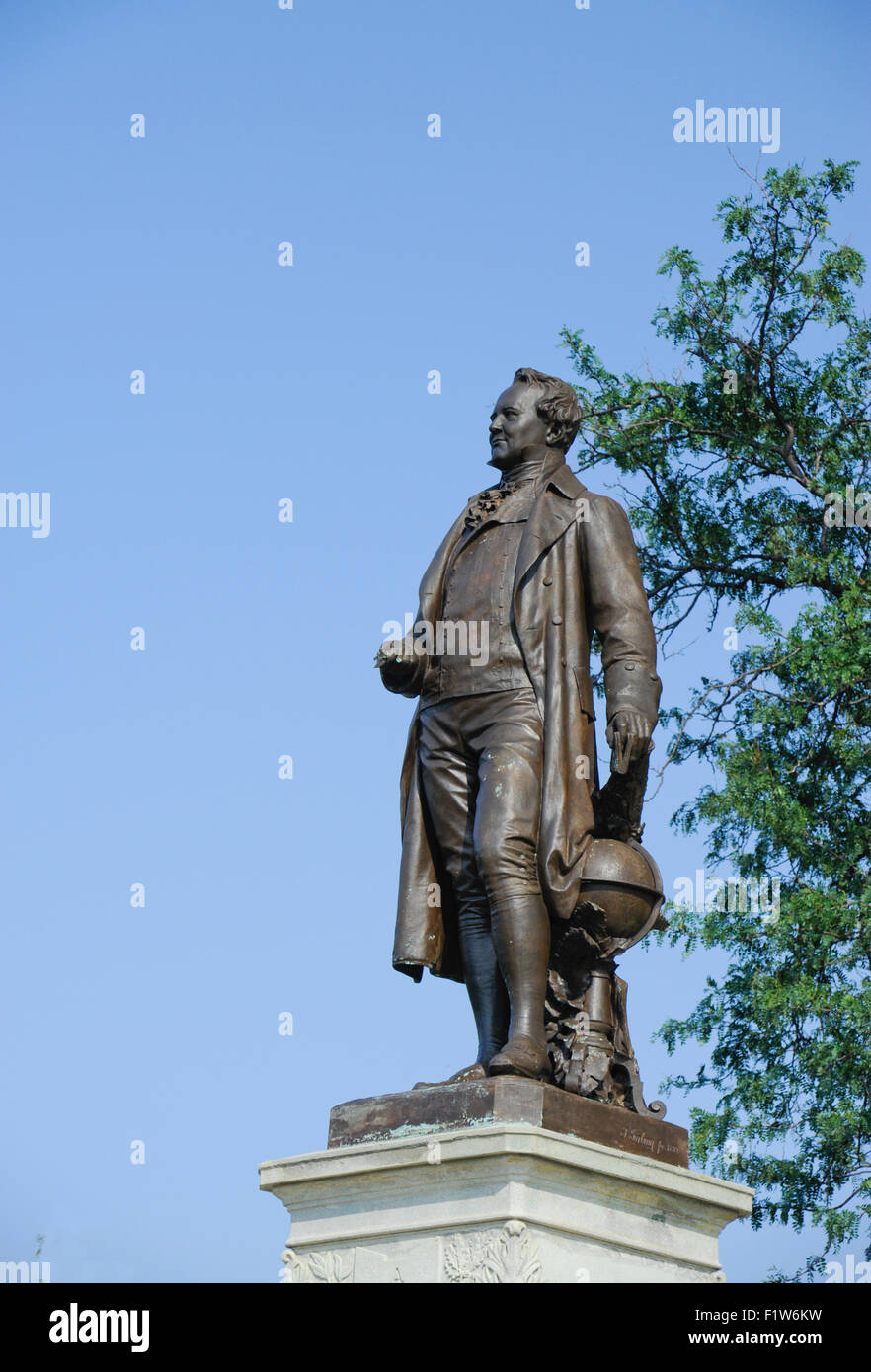 Friedrich Wilhelm Heinrich Alexander von Humboldt-Statue in Humboldt Park, Chicago, Illinois Stockfoto