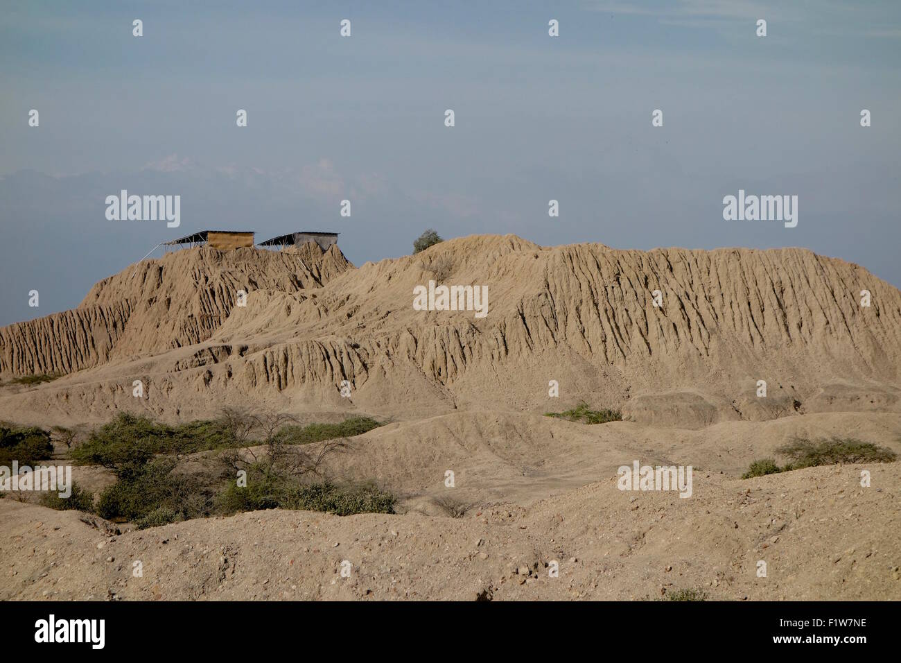 Der prä-hispanischen archäologischen Stätte von Tucume, in der Nähe von Chiclayo, Peru Stockfoto