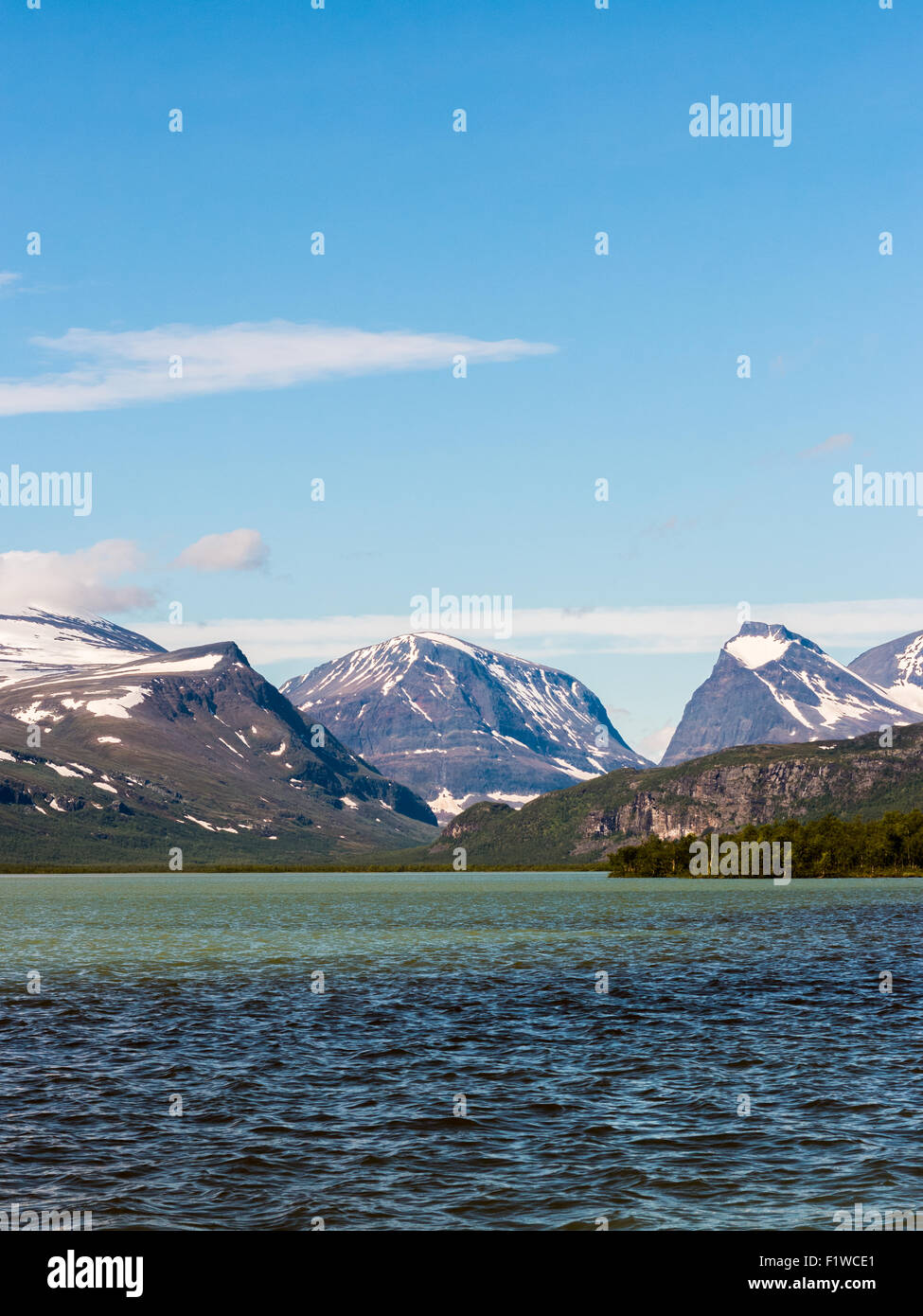 Kebnekaise Bergregion in Schweden. Stockfoto