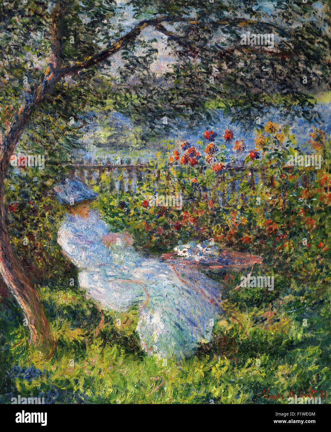 Claude Monet - Alice Hoschedé au Jardin Stockfoto
