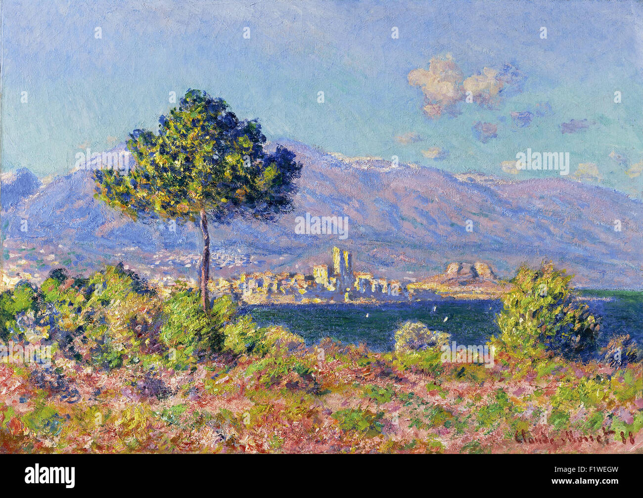 Claude Monet - Antibes, Vue du Plateau Notre Dame Stockfoto
